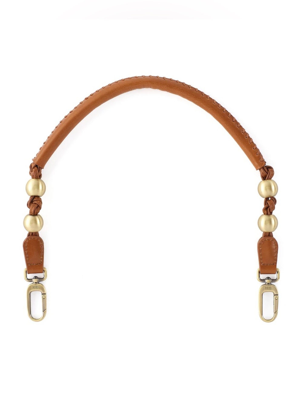 HOBO Tamborine Strap Truffle - Replacement Bag Strap Leather with Brass Hardware